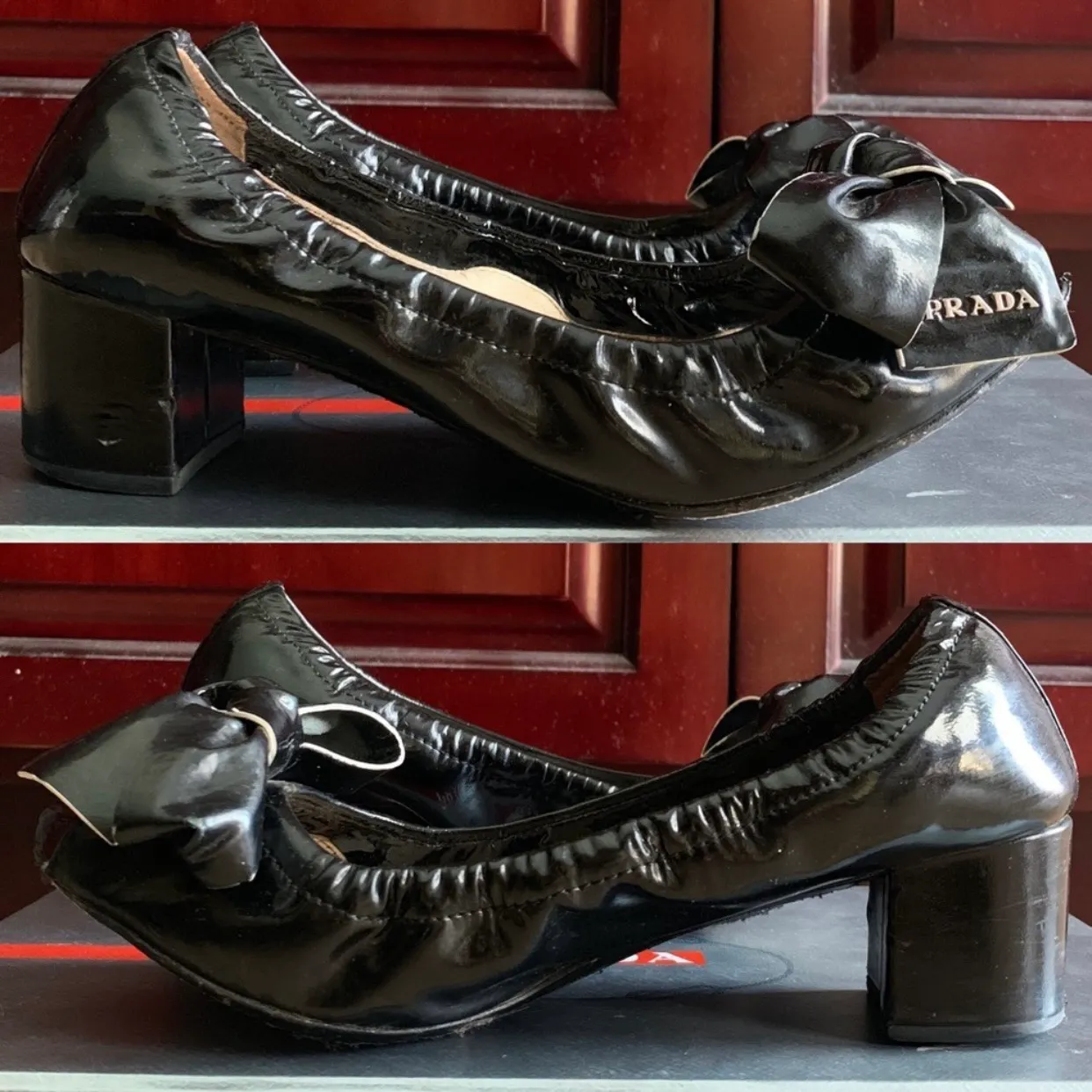 patent leather bow kitten heel - Image 4