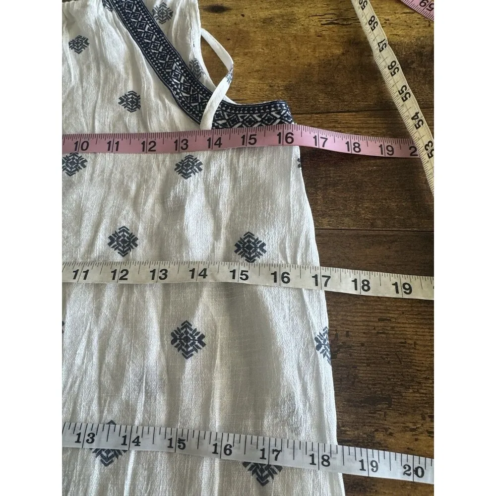 Blu Pepper Womens Blouse Sz Medium   Skeeveless Boho Embroidered Tribal Festival - Image 14