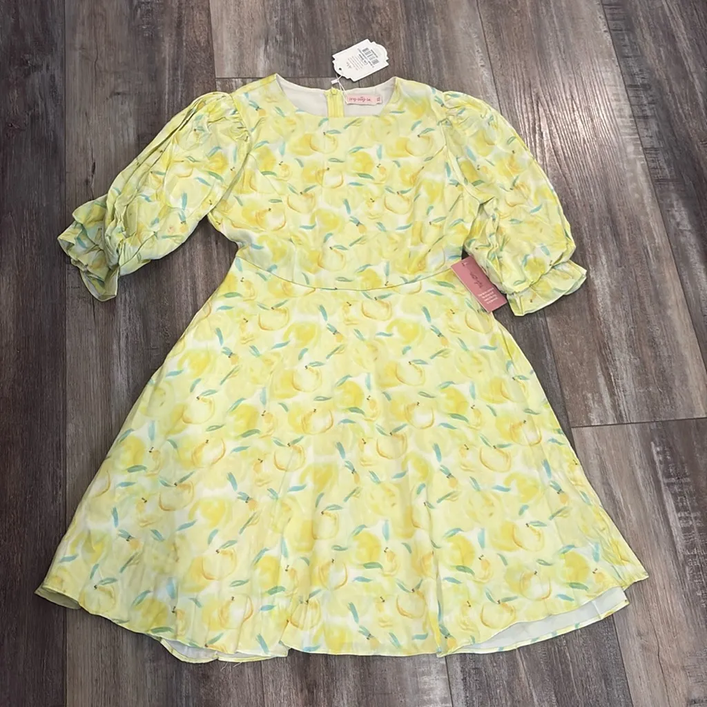 Ivy City Co: Lita lemon print yellow dress XS NEW - Image 4