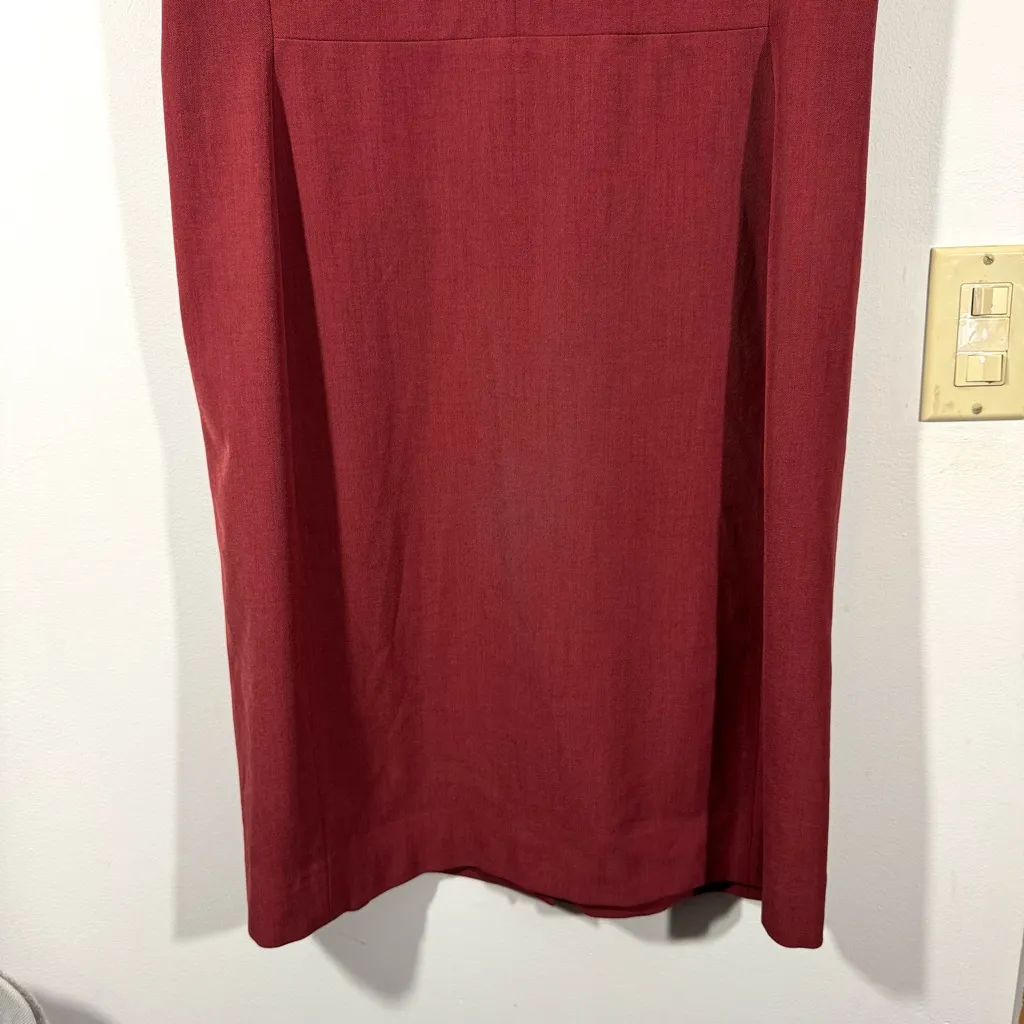 M.M. Lafleur Aditi 2.0 Brick Red Sheath Professional Dress Size 14 - Image 5
