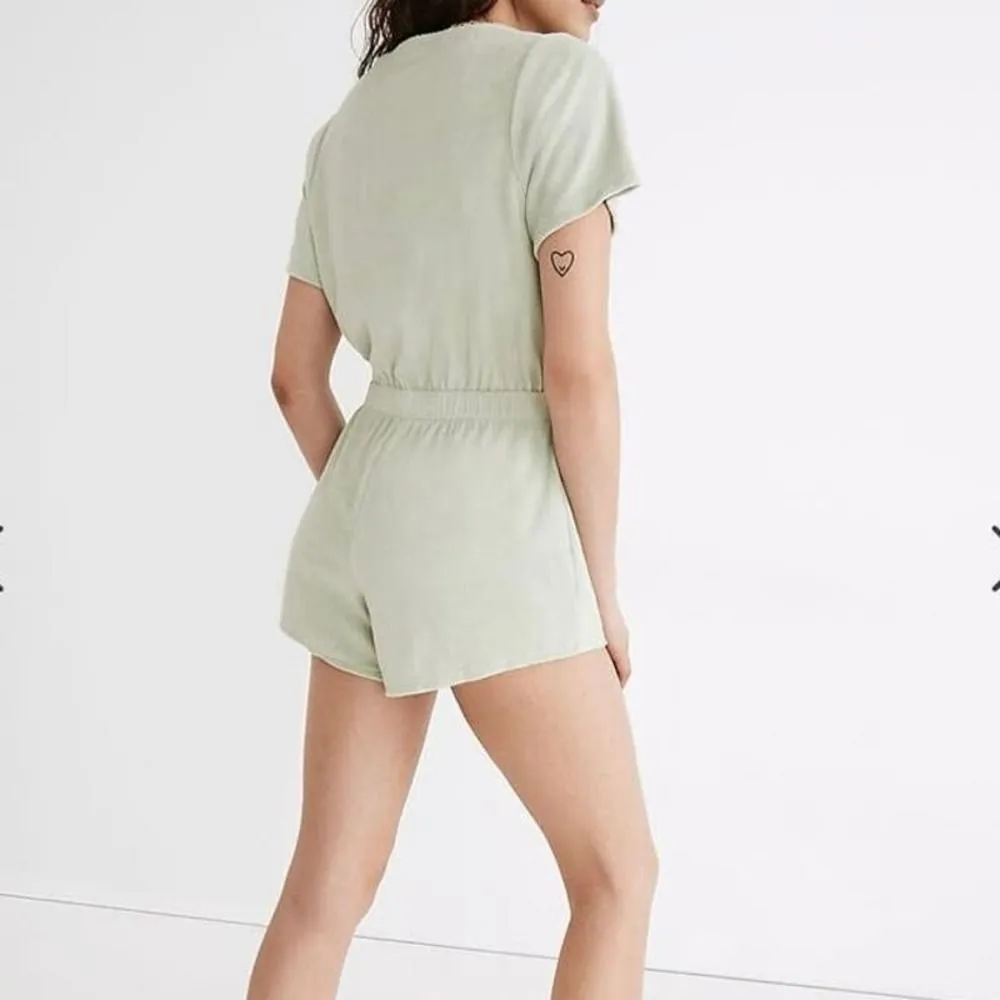 MWL MADEWELL Retroterry Baseball Romper Size Small Mint Green - Image 2