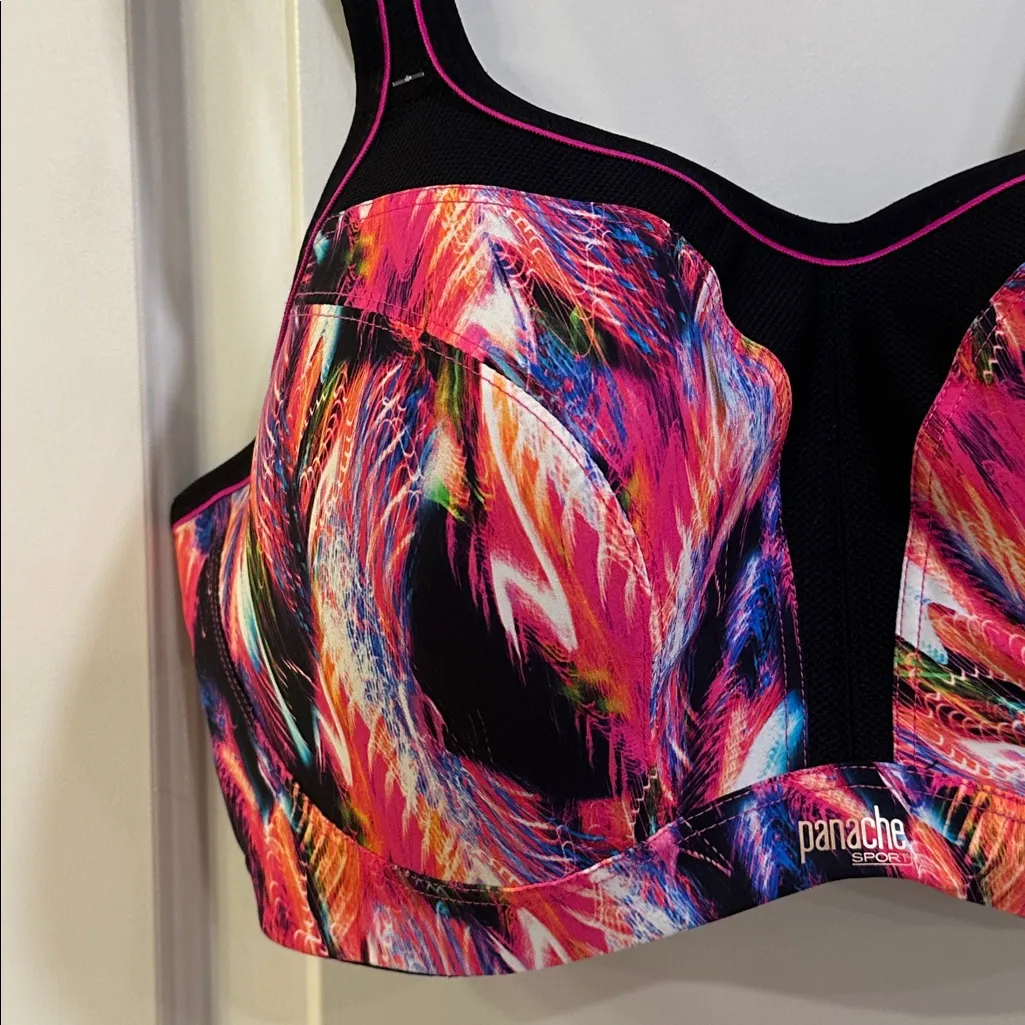 Panache Wire Power Sports Bra 5021A NWOT Size 38E Galaxy Print US 38DDD - Image 3
