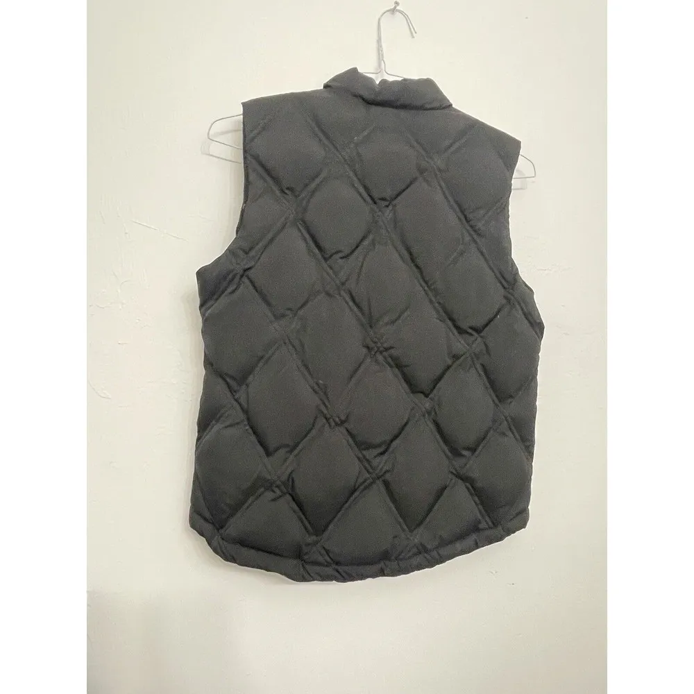 Gap Black Diamond Quilted Puffer Vest 2 pockets Zipper Closure - Image 2