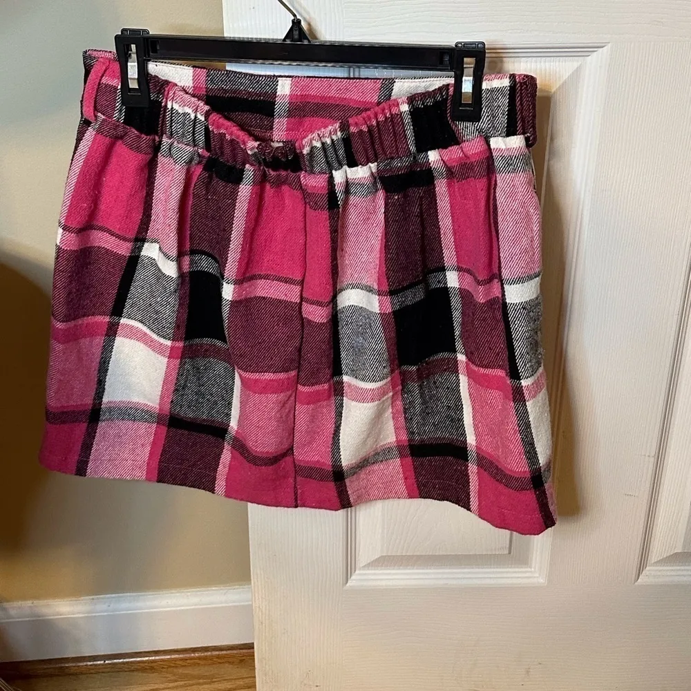 Pink Casual Plaid Print A Line - Image 4