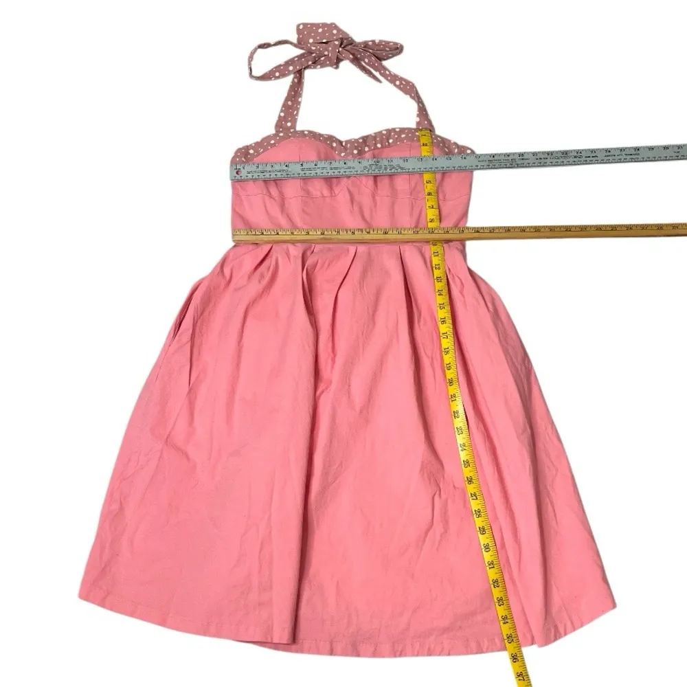 LINDY BOP Halter Dress Carolina Rockabilly Pin Up 50s Polka Dot Trim Size XL - Image 8