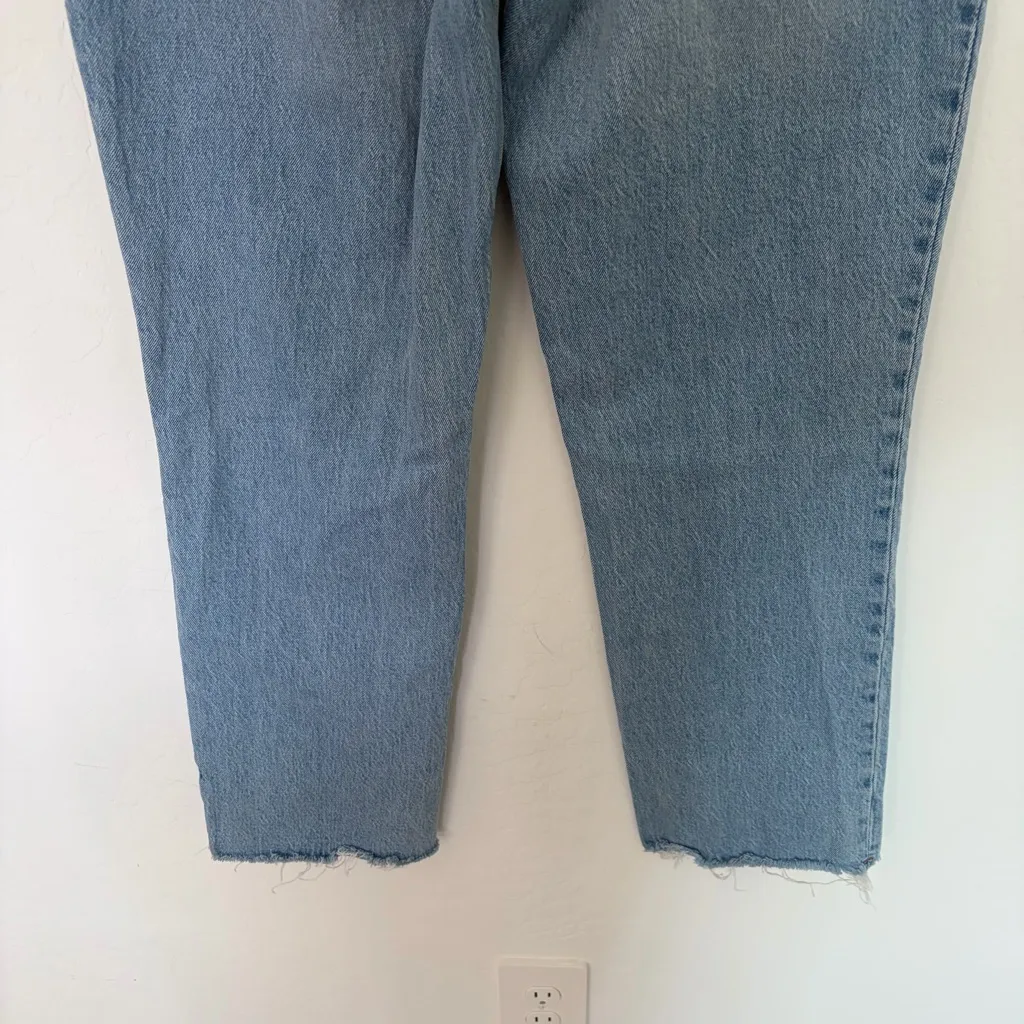 Abercrombie & Fitch Curve The 90’s Straight Ultra High Rise Raw Hem Jeans 27 - Image 8