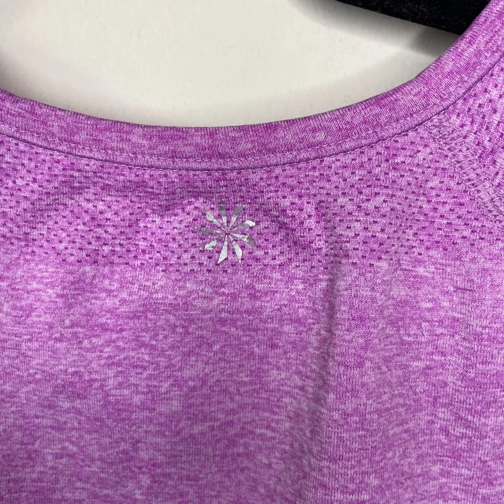 Athleta Purple Fastest Track Seamless Tee Sz Large - Image 4