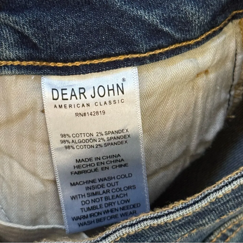 Dear John Distressed High-Waisted Bootcut Medium Wash Women’s Denim Jeans Sz 26 - Image 11