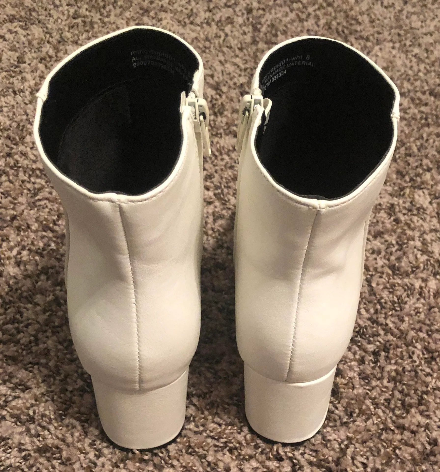 White Booties Size 8 - Image 4