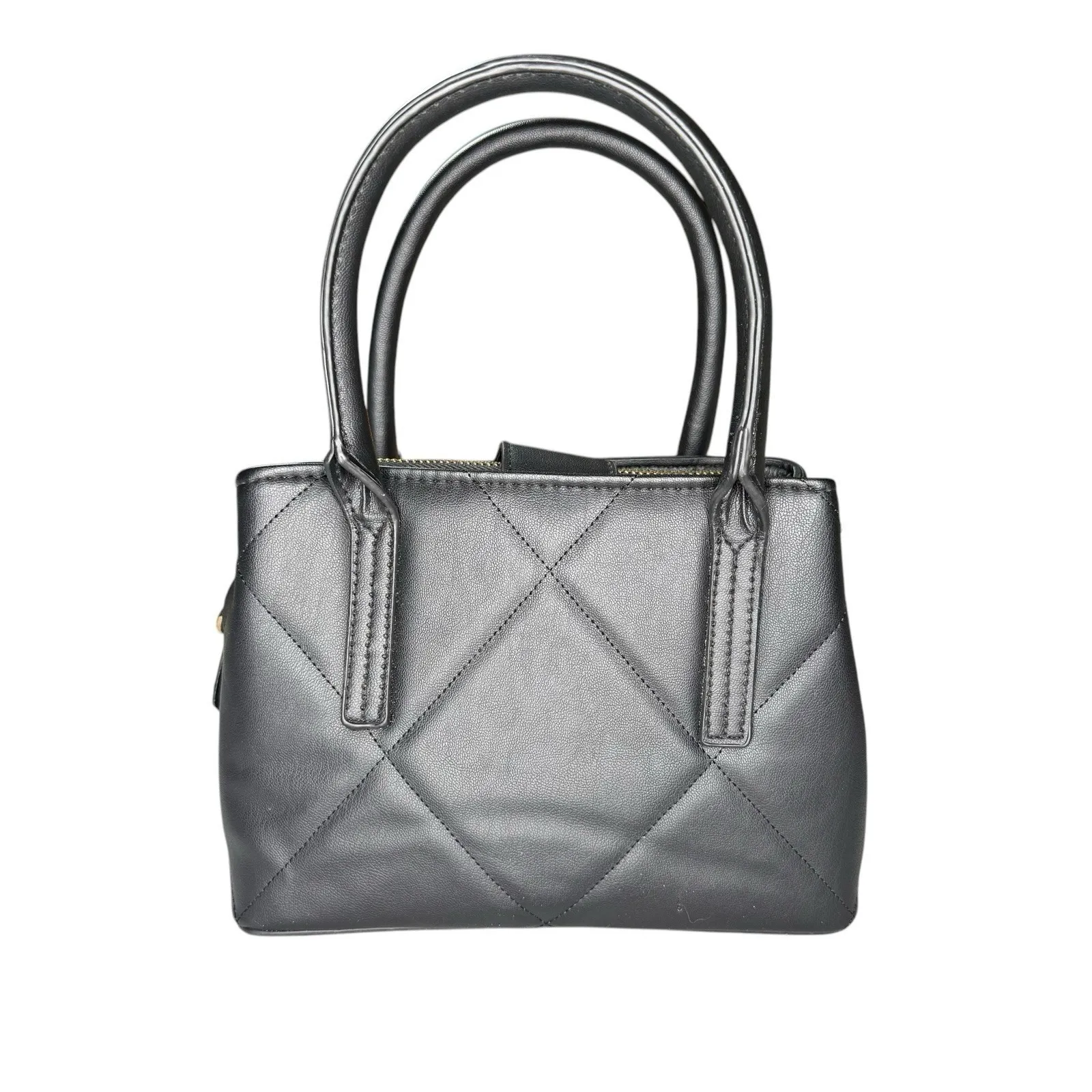 Bebe Bag Y2K Quilted Faux Leather Mini Satchel Handbag Purse‎ Small - Image 6