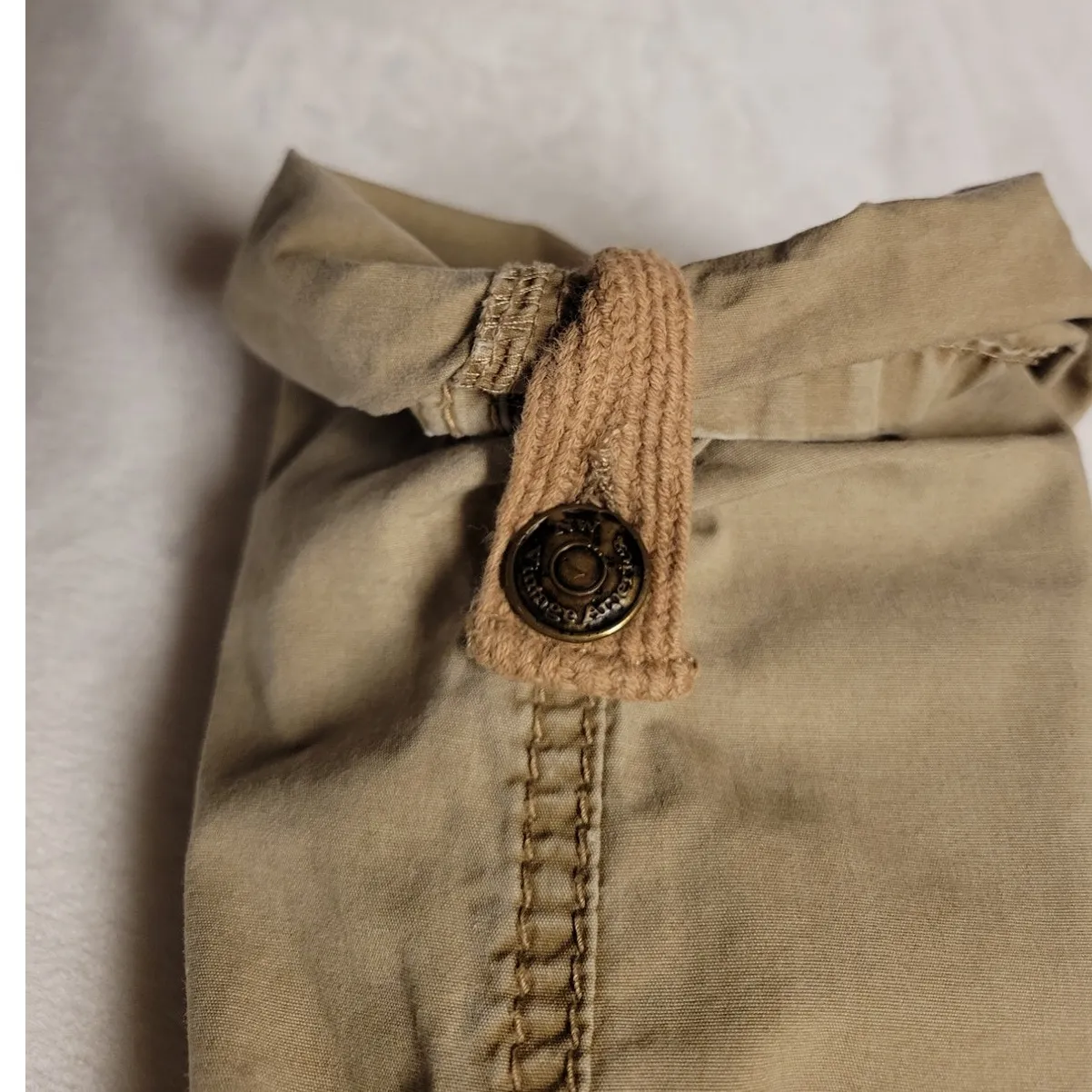 Y2K‎ Tan Cropped Relaxed Fit Cargo Pants Contrast Stitching Retro Women's 4 - Image 5