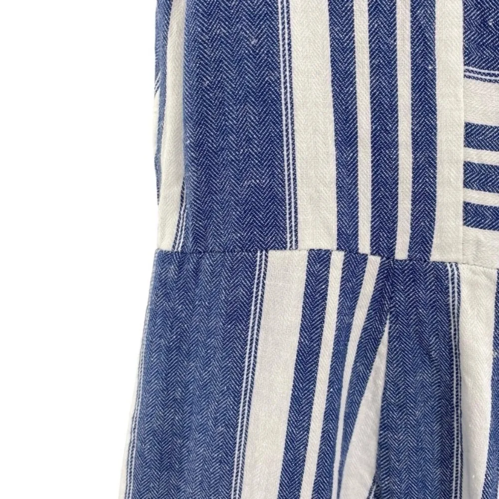 Coco + Jaimeson Anthropologie Cotton Linen Jumpsuit Cutout Romper Wide Leg - Image 12