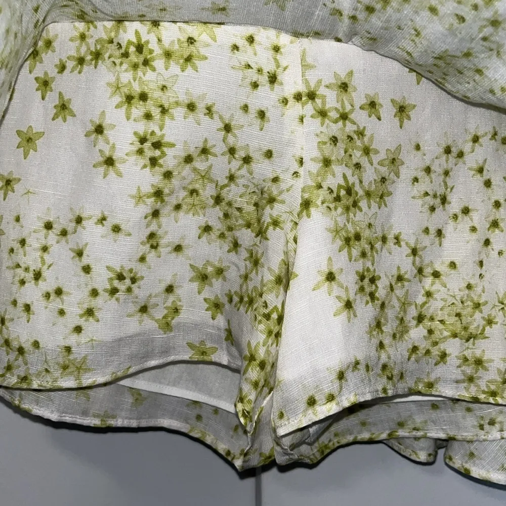 ALLSAINTS Frida Amanzi Floral Printed Skirt Skort Lime Green Women’s 0 - Image 7