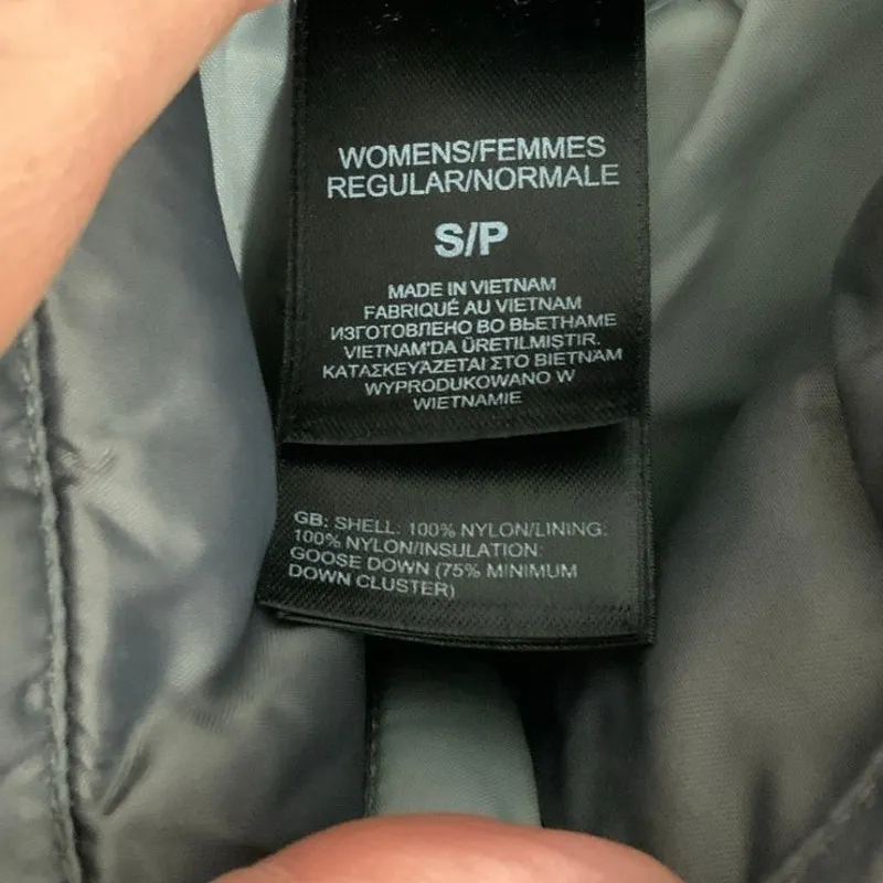 The North Face Goose Down Puffer Jacket Womens Size Small Silver Gray - Image 3