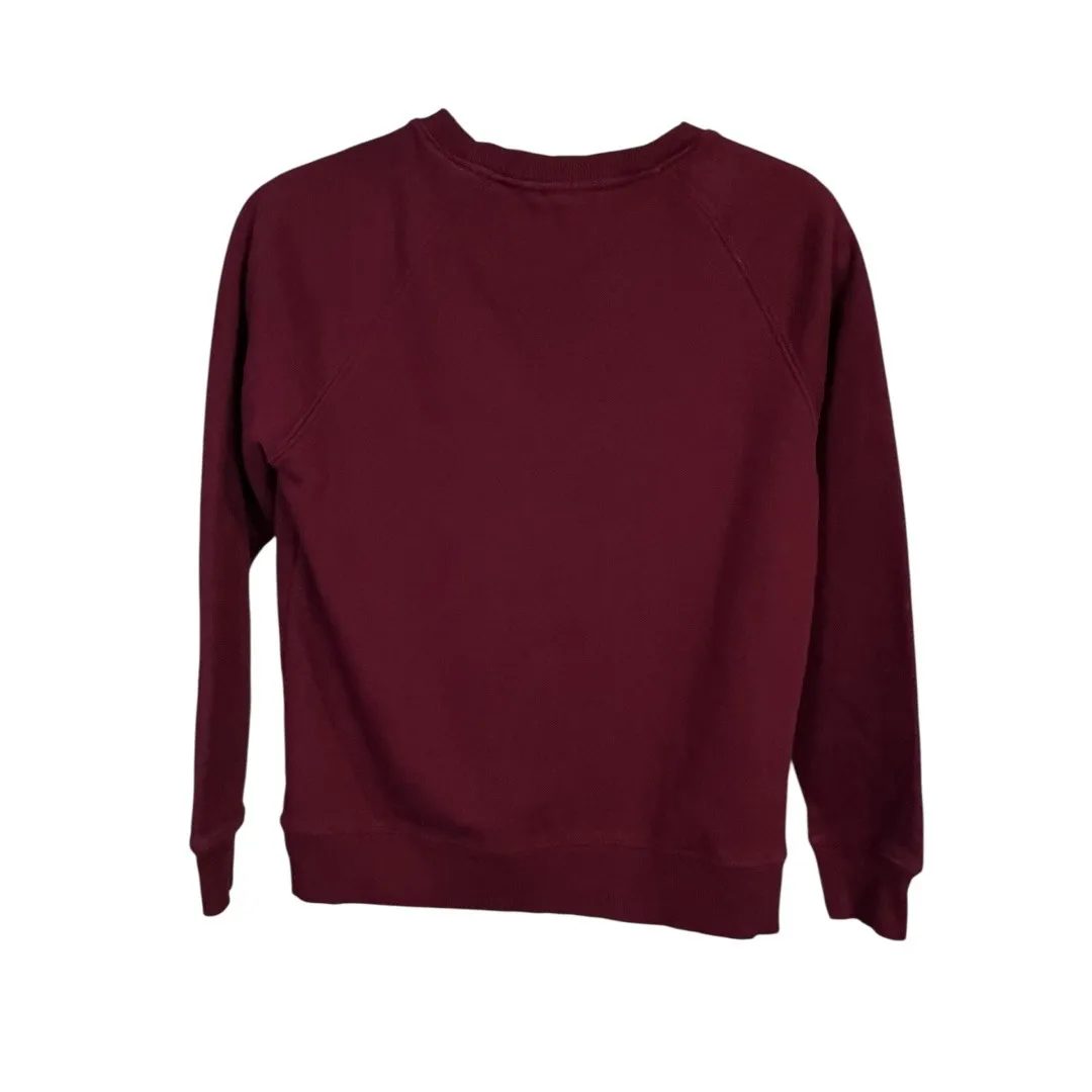 Young & Reckless Women's Burgundy Graphic Crewneck Sweatshirt - Size S - Image 2