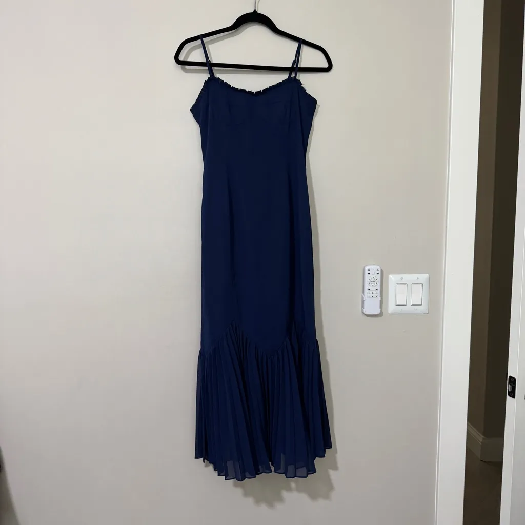 Petal & Pup Ashton Midi Dress Size S Navy Blue - Image 7