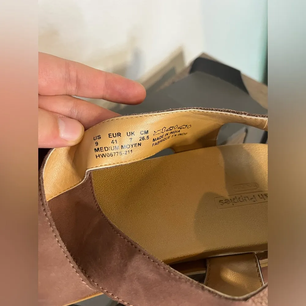 Hush Puppies Leather Suedes Pink Lilly Criss Cross Bounce Slip-on Sandal Sz 9 - Image 16