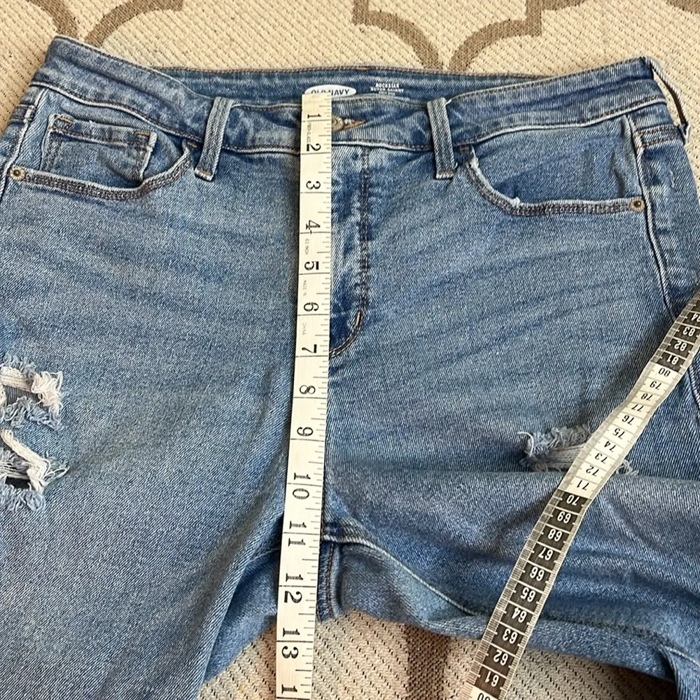 Old Navy High Rise Rockstar super skinny ripped distressed Gemma jeans - Image 8