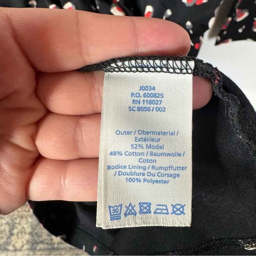 Boden‎ Mabel Jersey Dress Size 8 Long Black - Image 5