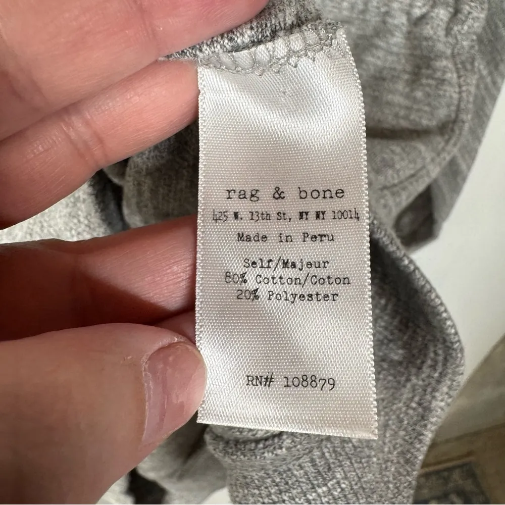 Rag & Bone Sibella Gray Knit Mini Dress Size Medium - Image 7