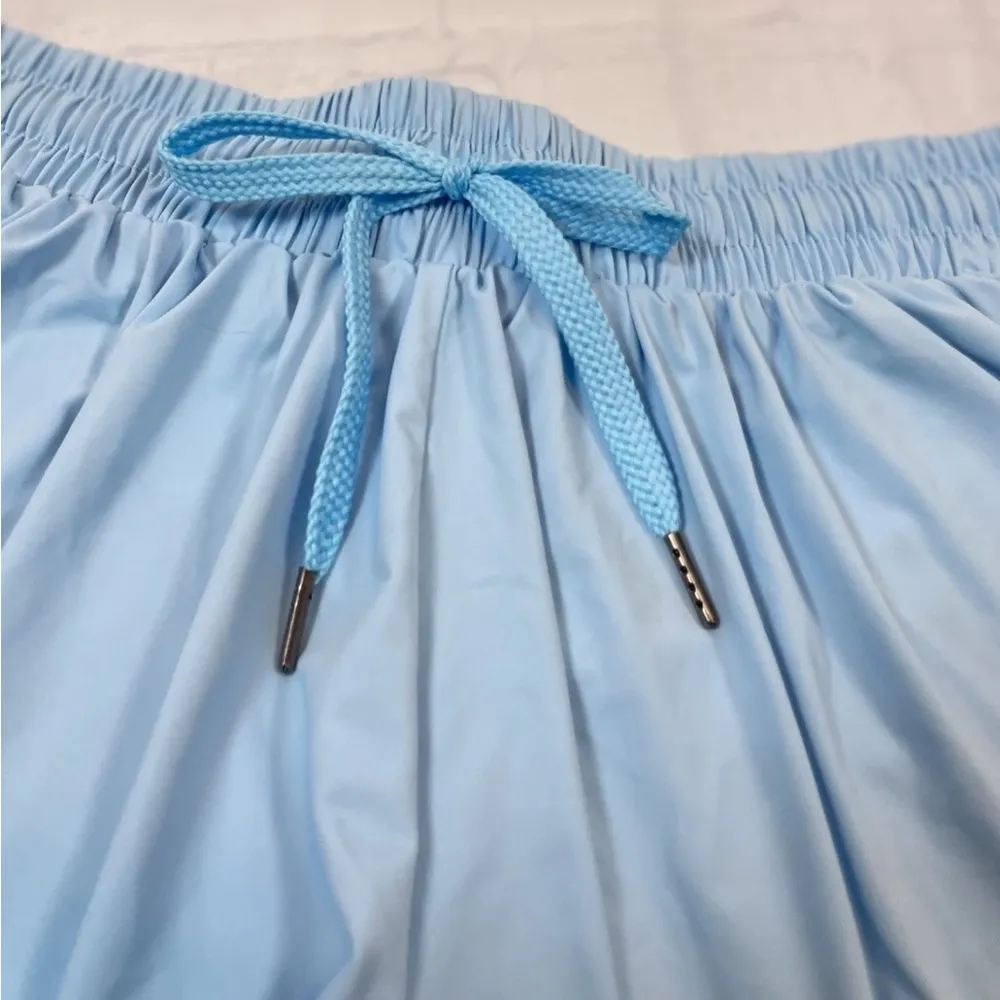 2 in 1 Flowy Athletic Short Skirt Workout Trendy Blue Spandex Comfort Woman’s XL - Image 8