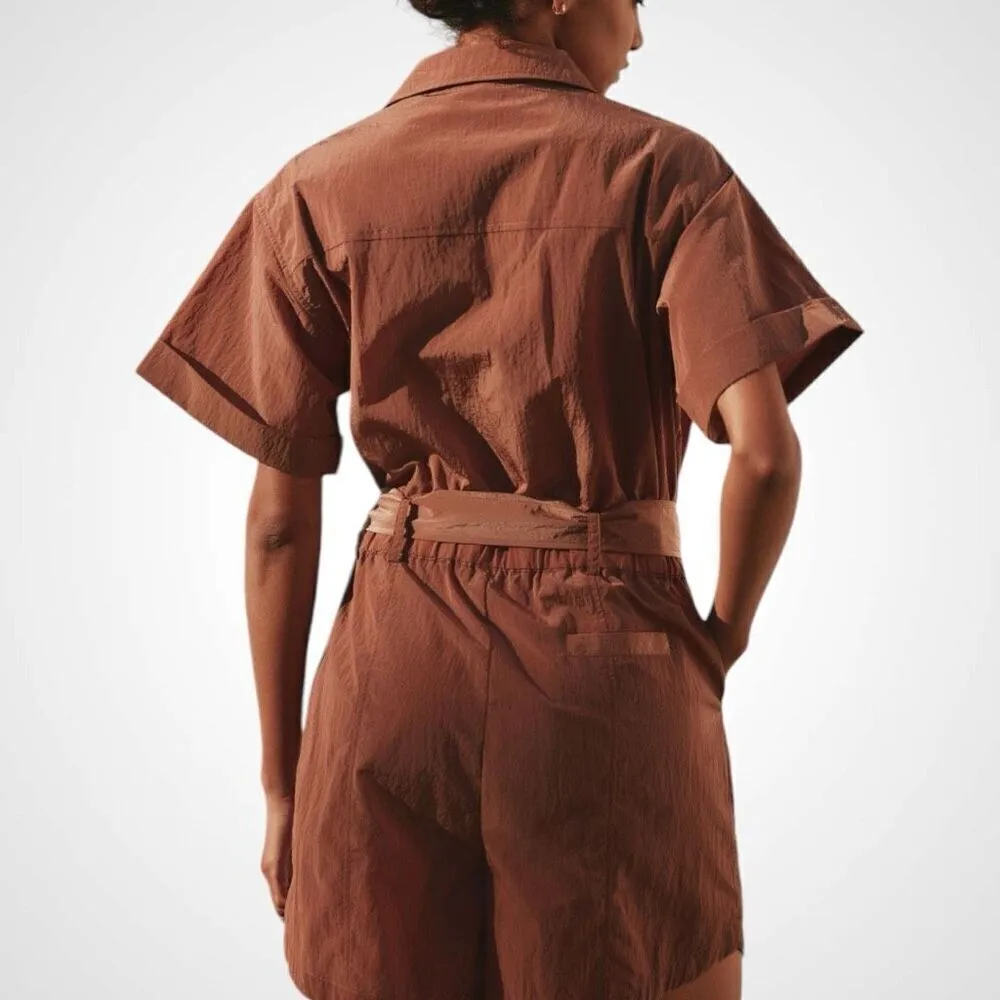 Varley Belle Boxy Playsuit in Cedar Size M - Image 2