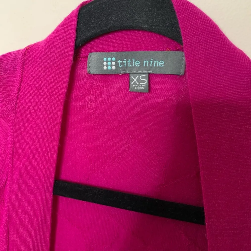 Title Nine Women’s Cardigan Sweater Pink Long Sleeve Size XS - Image 2