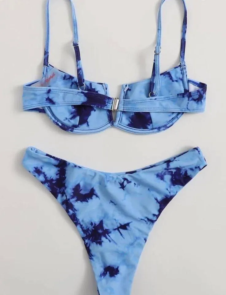 Bathing Suit Top And Bottom Blue - Image 3