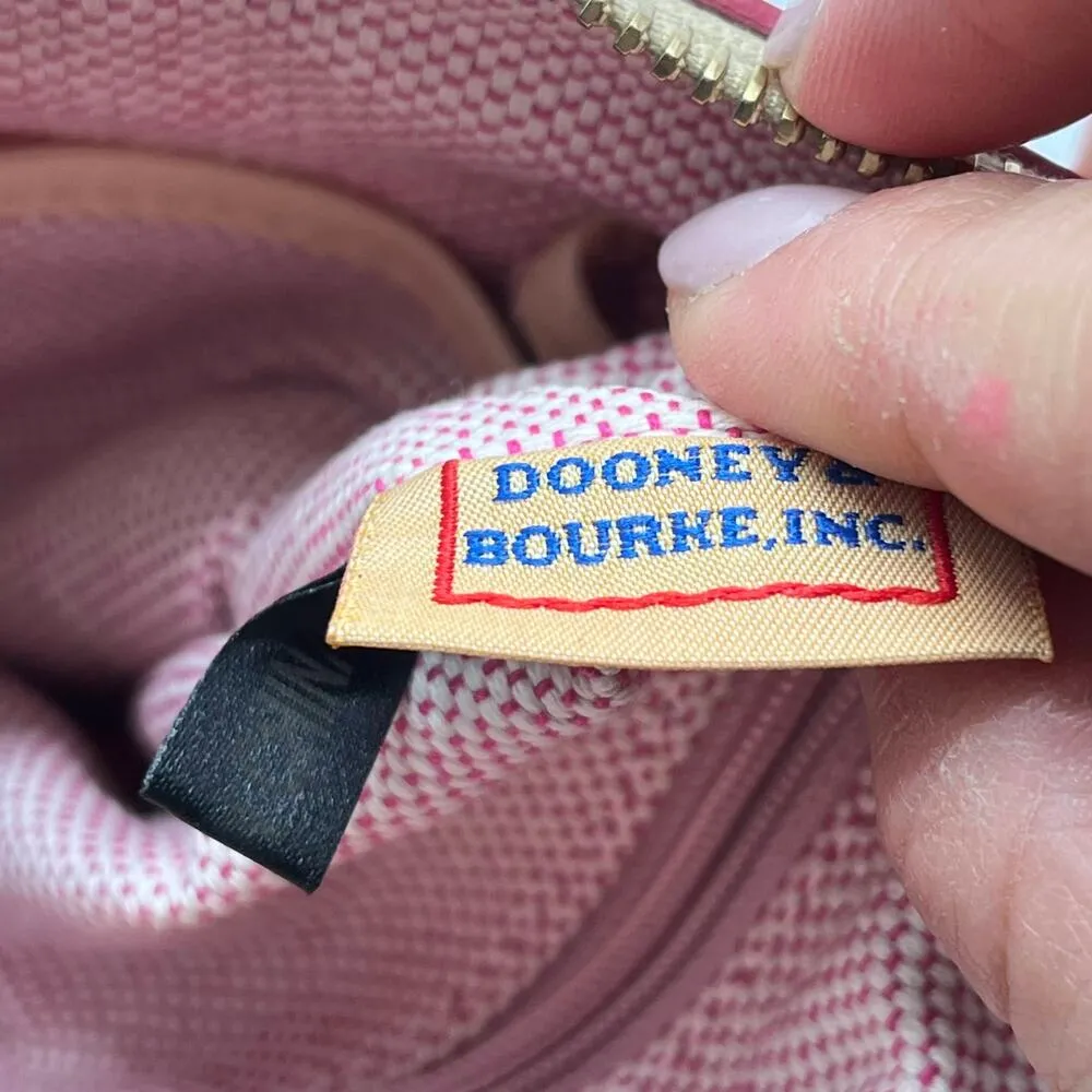 Dooney & Bourke Women's Leather Pink Tan Heart Valentines Crossbody Bag - Image 8