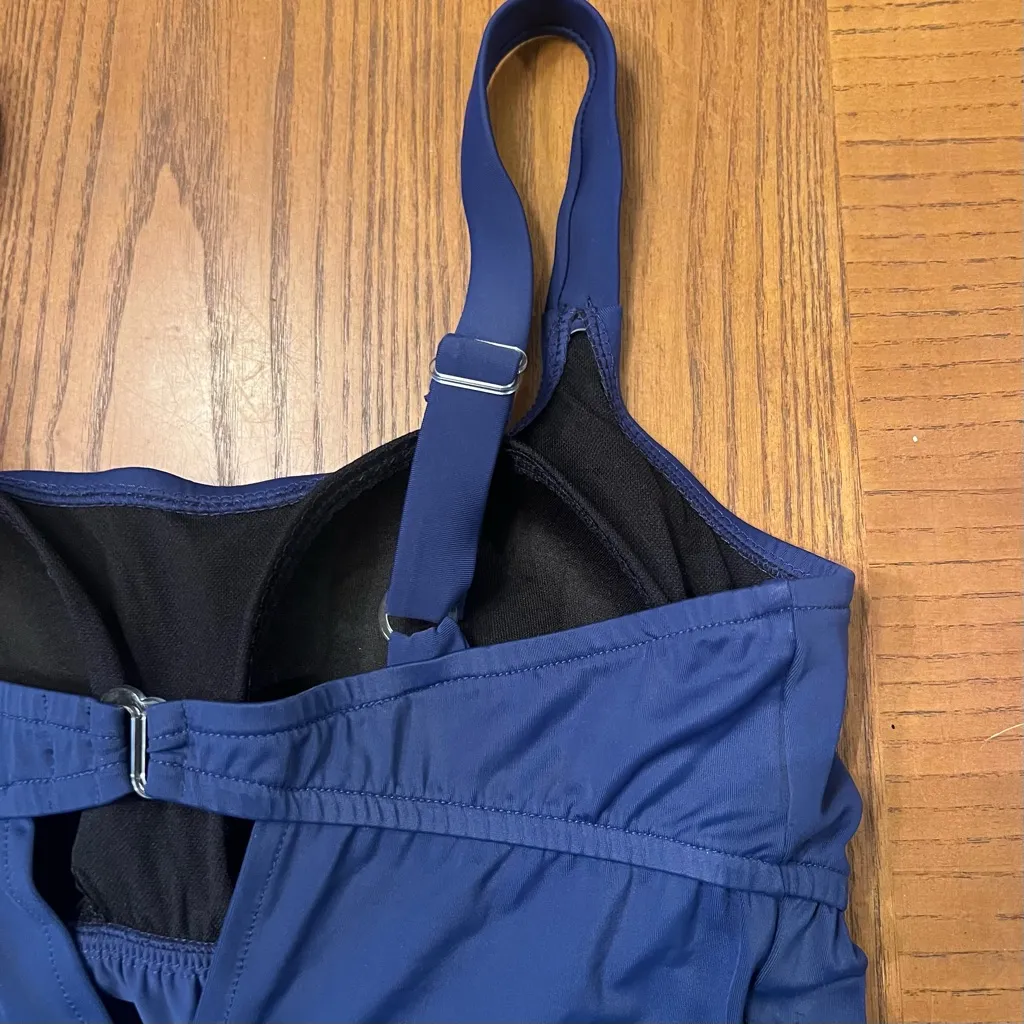 Prego Pregnancy Maternity One Piece Empire Tank Swimsuit Navy Blue Size Medium - Image 13