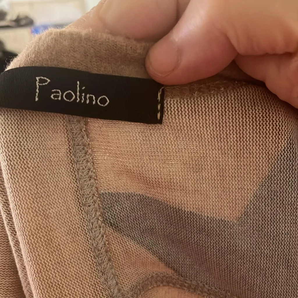 FINAL MARKDOWN Tan Cardigan with Star Pattern xl - Image 4