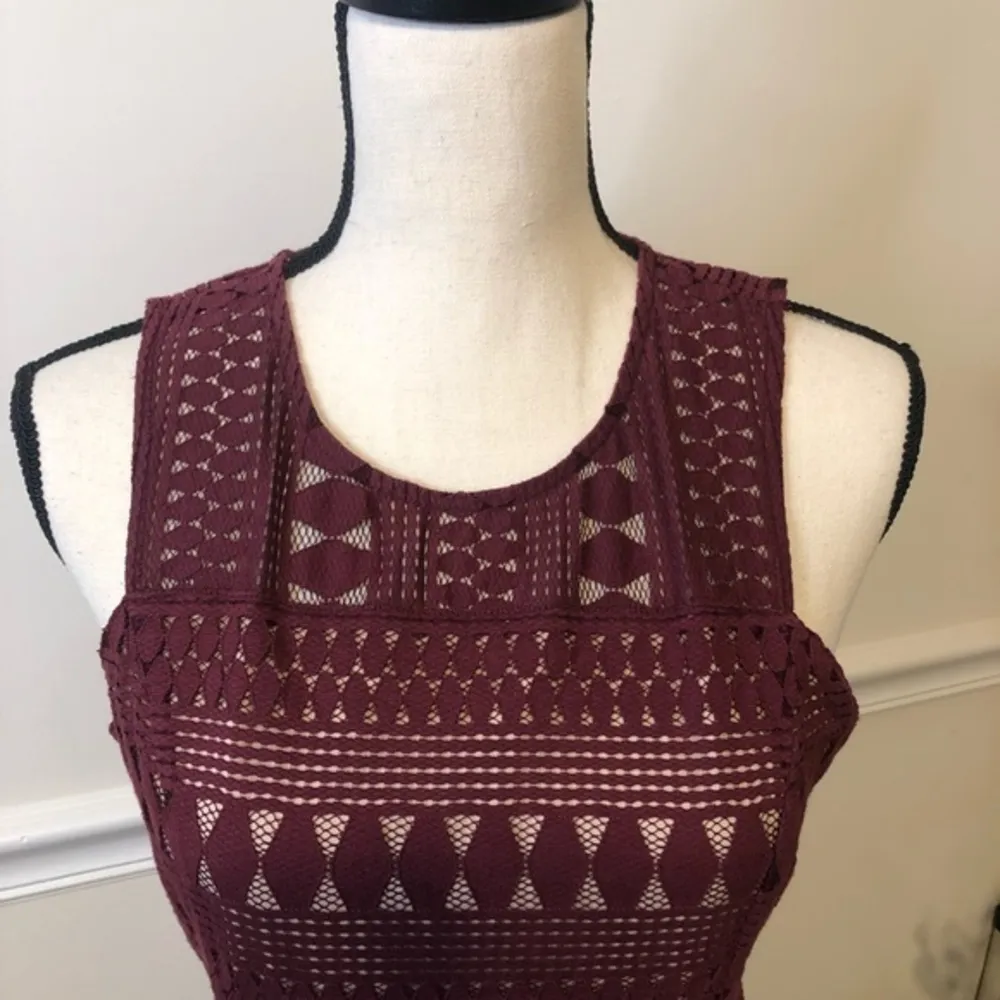 Fab’rik Lace Overlay Bodycon Midi Dress L - Image 4