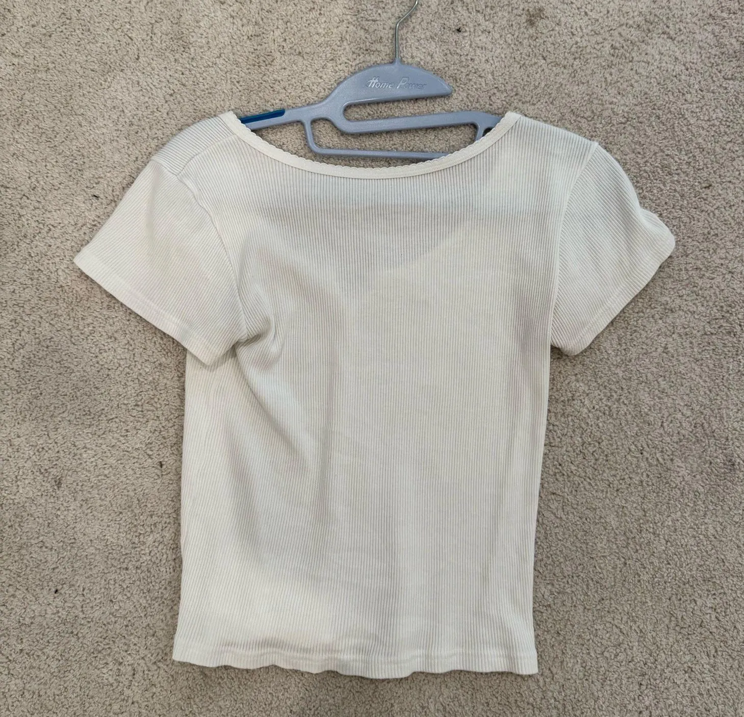 Brandy Melville White Zelly Ribbed Top - Image 2