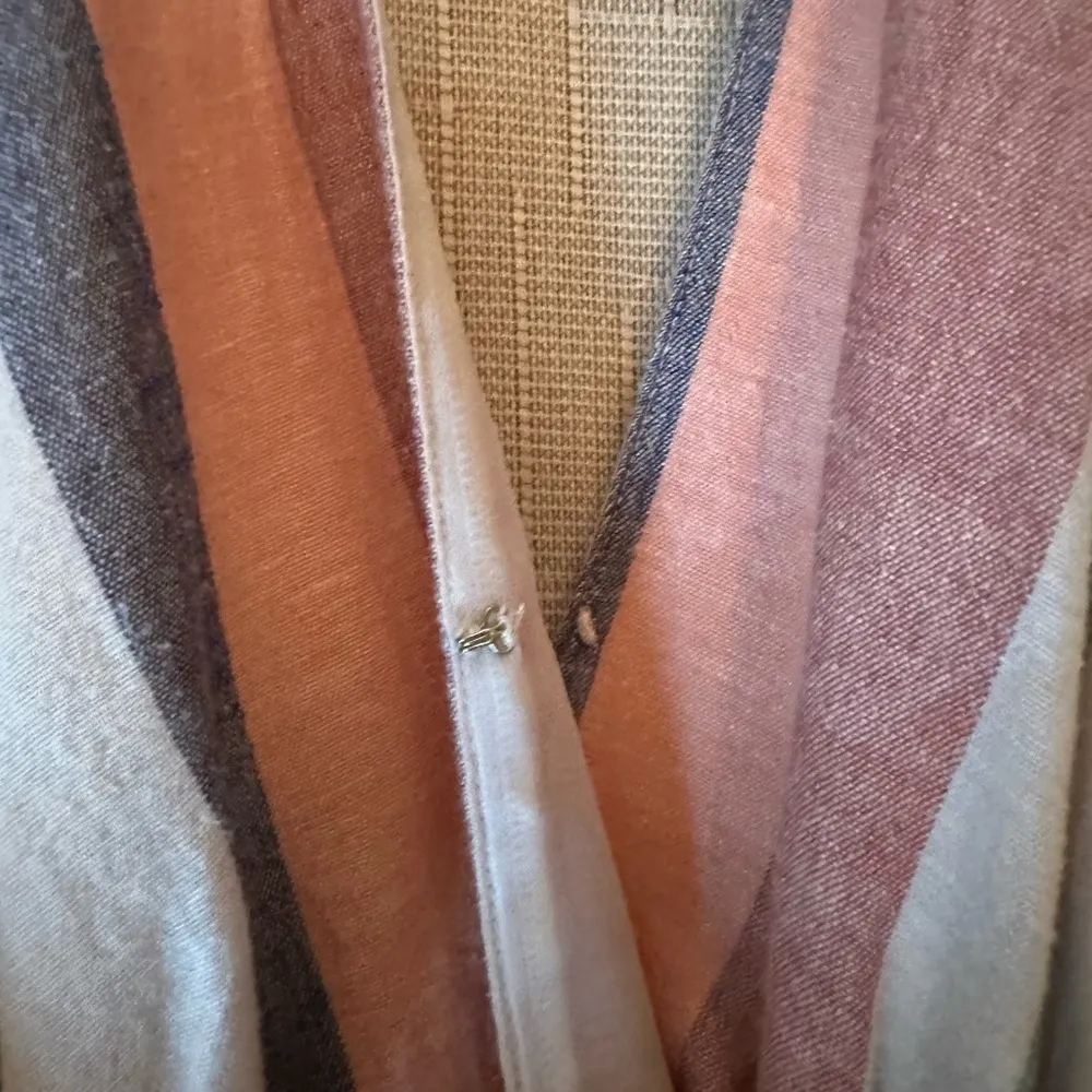 American Eagle MultiColored Stripe Serape Halter Mini Sundress Linen Size Small - Image 8