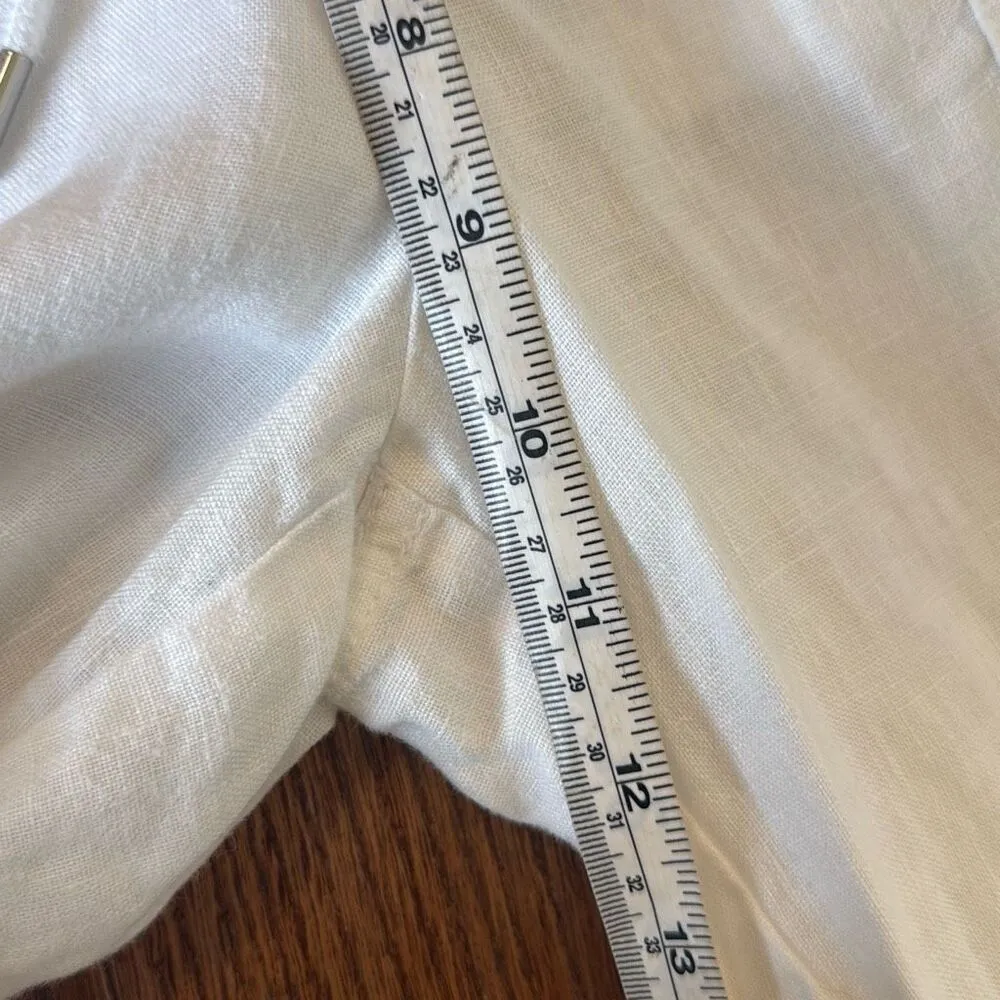 Athleta White Cabo Linen wide leg pant 8 - Image 8