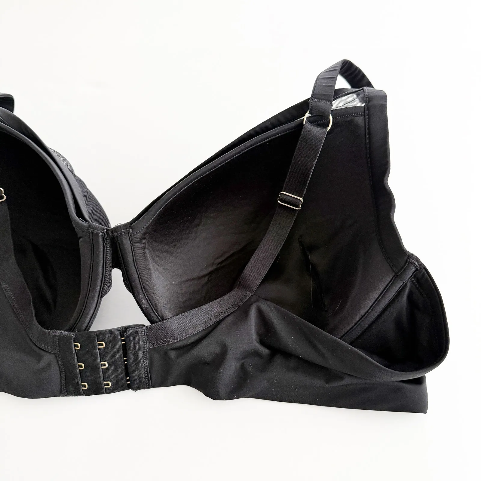 [ThirdLove] Black Underwire 24/7 Classic Contour Uplift Plunge Bra Mesh Size 46B - Image 7