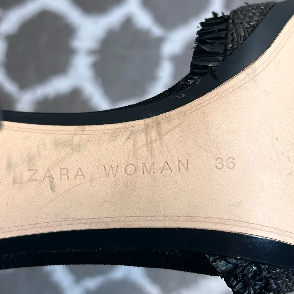 Zara Black Heels Embellished Ankle Strap EU 36 US 5.5 - Image 16