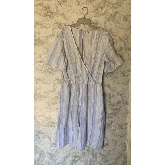 Nudz beachwear linen jumpsuit Blue Size M - Image 2