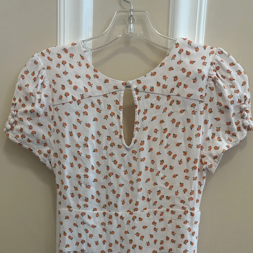 Free People white with small peaches Romper - Image 5