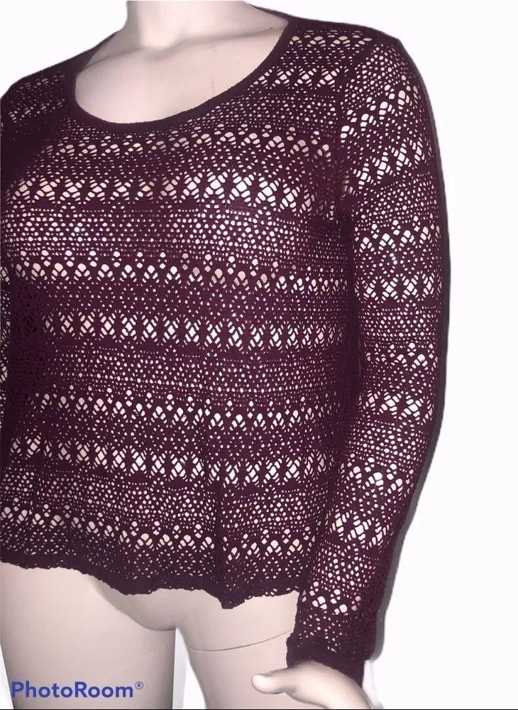 Aeropostale open knit top - Image 3