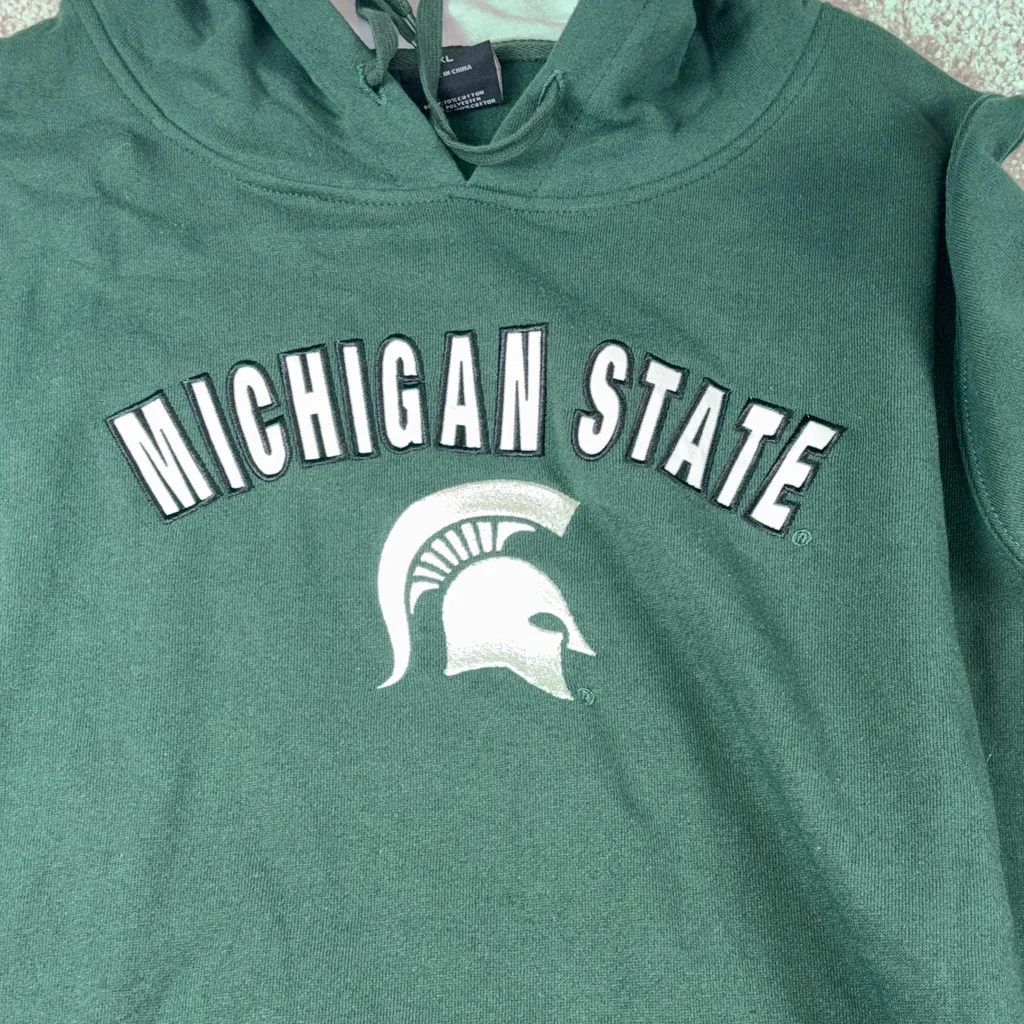 Green Michigan‎ State Women's Hoodie size large Sweater - Image 2