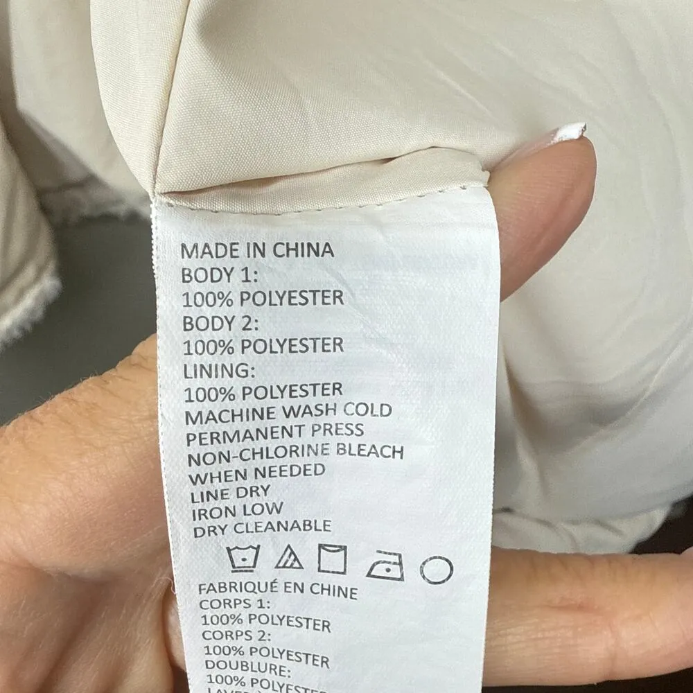 prAna Good Lux Diamond Quilted Full Zip Teddy Sherpa Faux Shearling Large Jacket - Image 10