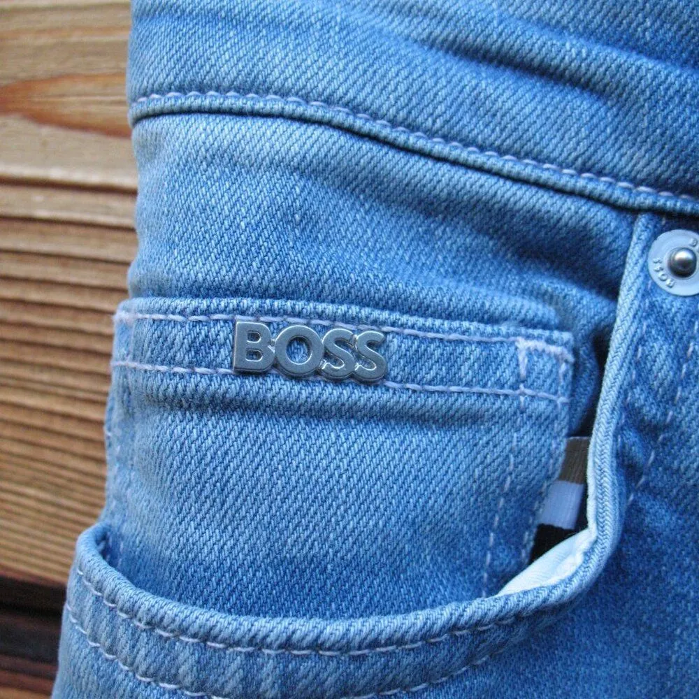 NWT Boss Orange Hugo BOSS Womens Marlene Wide Leg High Waist Jeans Blue Size 26 - Image 7