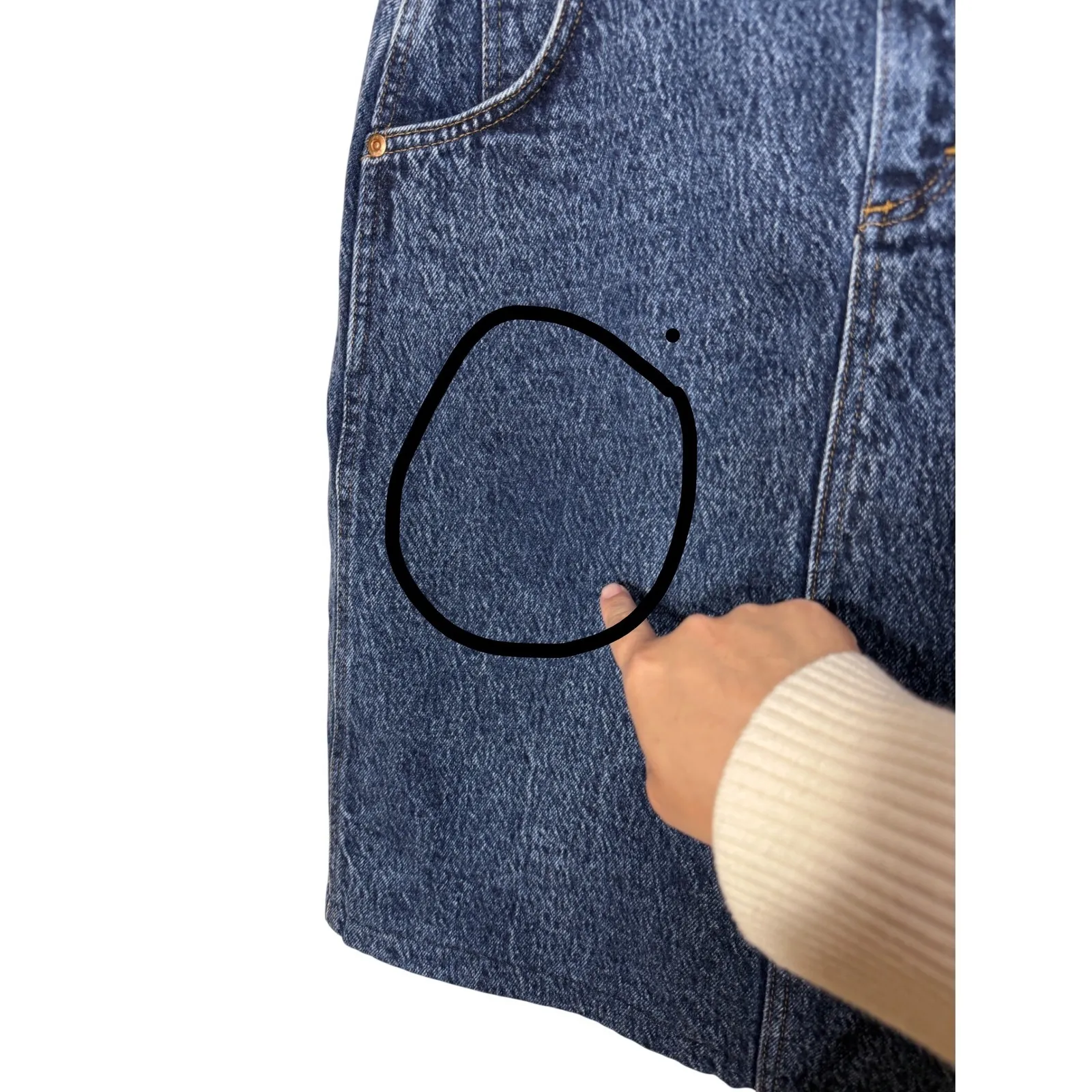 Lee Women's Vintage Acid Wash Denim Pencil Skirt Size 12 - Image 3