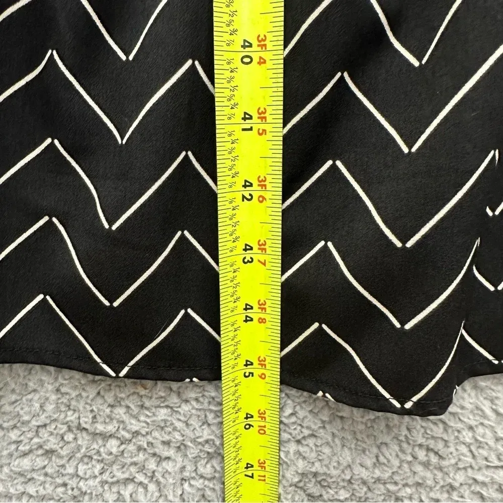 NWT Who What Wear Sleeveless Ruffle Midi Dress Black Tan‎ Women's Small - Image 9