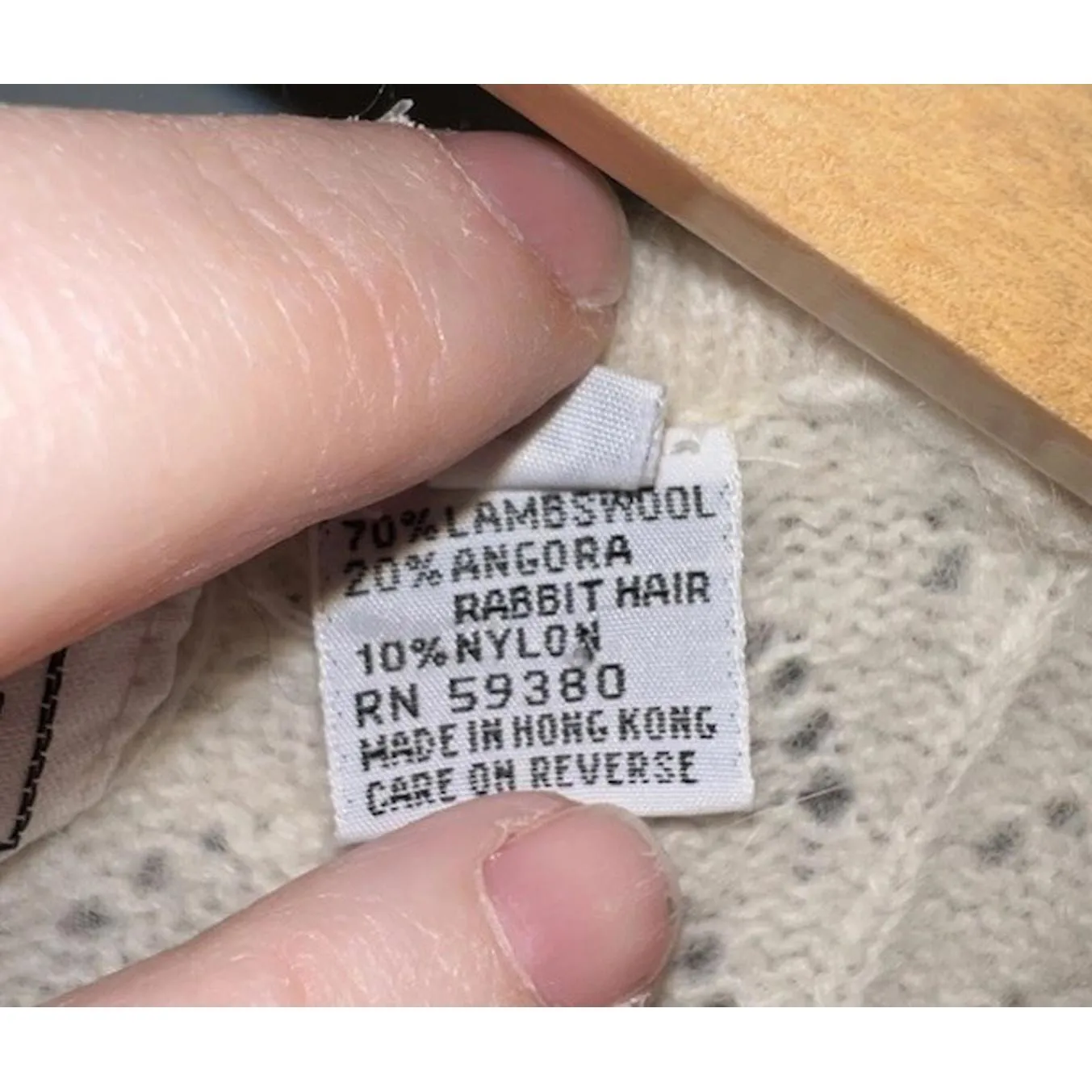 VTG 1970s Evan-Picone Angora Wool Knit Button Sweater Vest Hong Kong Medium - Image 7