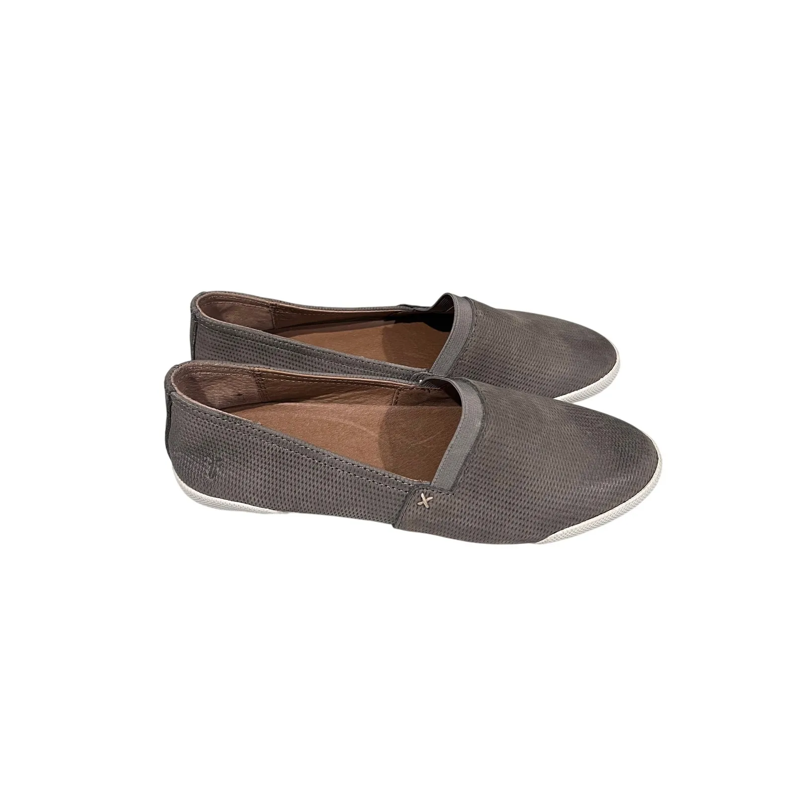 Frye Melanie Slip On Shoes Women’s Size 9 Gray Leather Casual Flats Comfort - Image 4