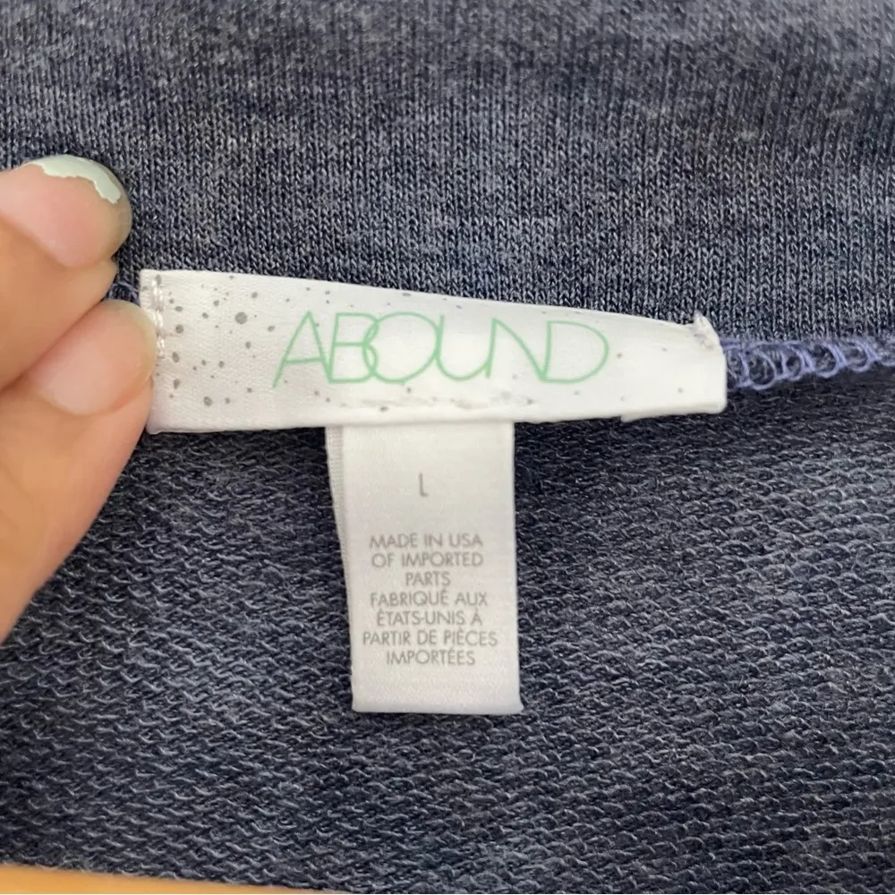 Abound Women's Tie Dye Half Zip Long Sleeve Cropped Sweatshirts Blue Size L, NWT - Image 8