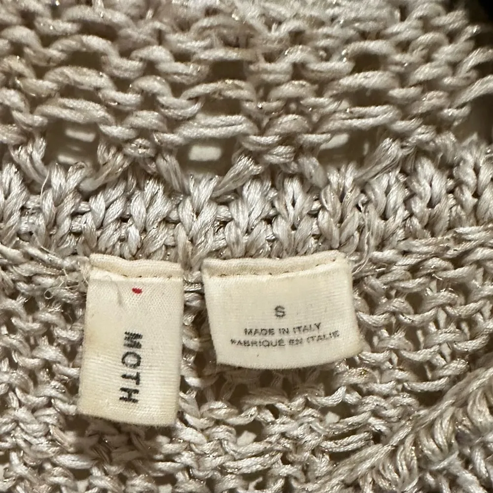 ANTHRO MOTH METALLIC MOCK TURTLENECK SLEEVELESS HIGH LOW SWEATER DRESS S - Image 7