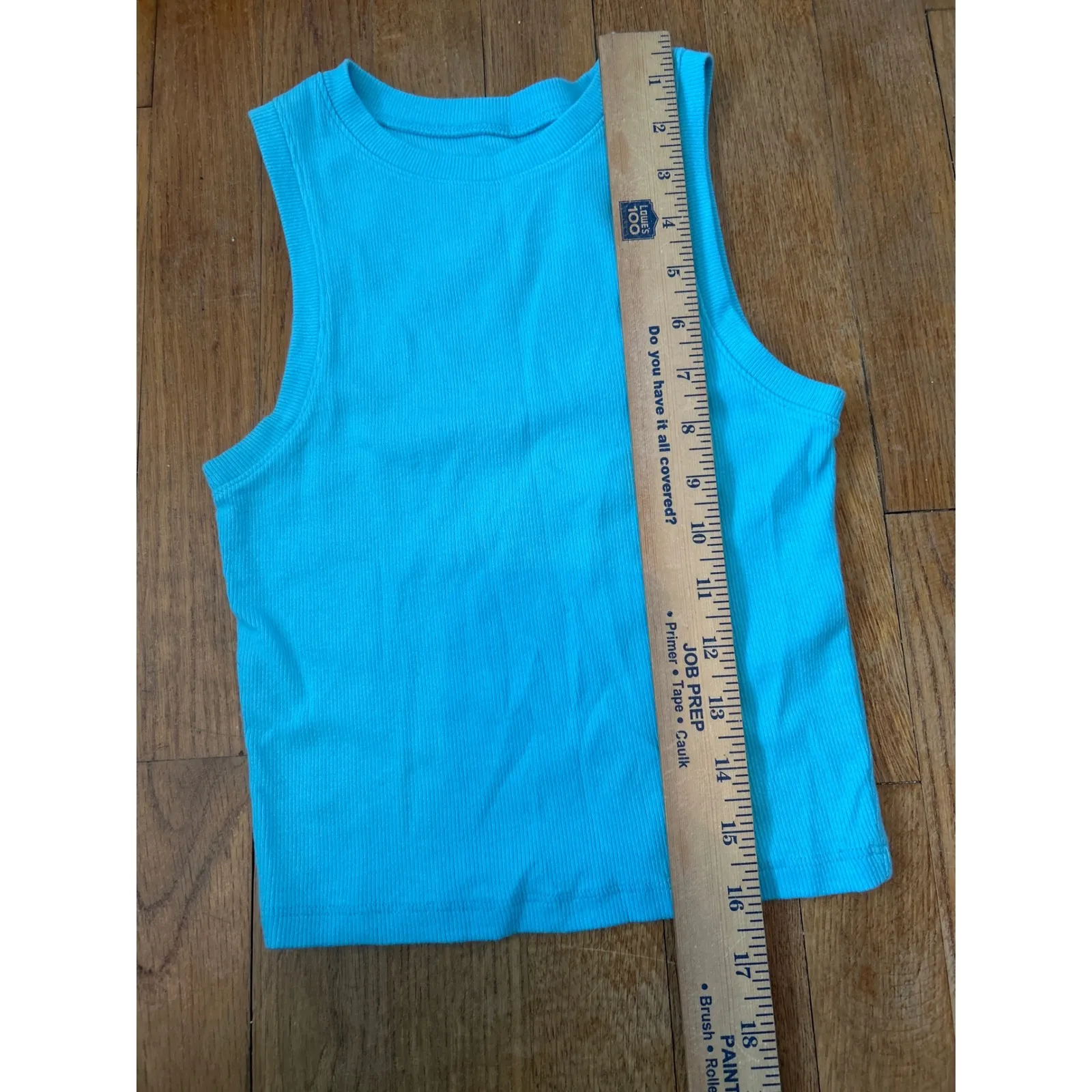 Hollister Turquoise High Neck Tank Women XS Ribbed Crop Must‎ Have Collection - Image 6